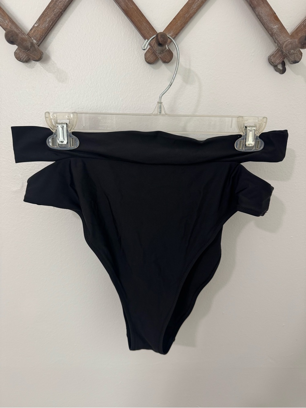 Aerie Black Cut Out High-Waist Bikini Bottoms